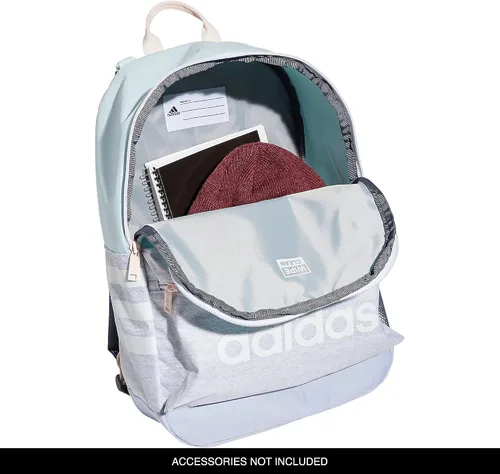 Vista 3 de adidas Classic 3S Backpack, Jersey WhiteHalo Mint GreenViolet Tone Purple, One