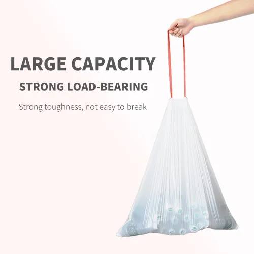 Vista 5 de Fancial Bolsas de basura altas ultra fuertes para cocina, sin perfume, blancas, 13 galones, 60