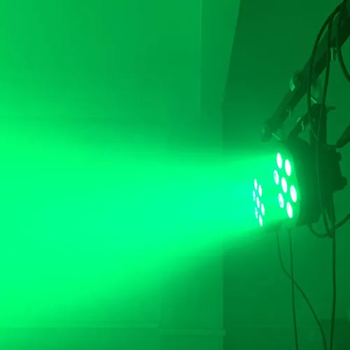 Vista 5 de Luz LED Par 7x12W de escenario con pruebas estrictas, luces LED RGBW 4en1, luces de DJ de escenario, control DMX512 activadas por sonido, luz