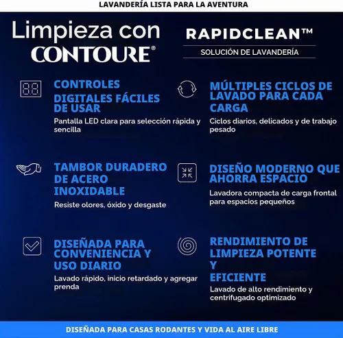 Vista 7 de CONTOURE Arandela apilable de carga frontal de 24 pulgadas, 2.7 pies