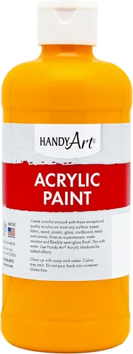 Vista 18 de Handy Art Pintura acrílica, juego de 12 colores, botellas de 16 onzas, acrílico líquido para estudiantes semibrillante, consistencia de flujo