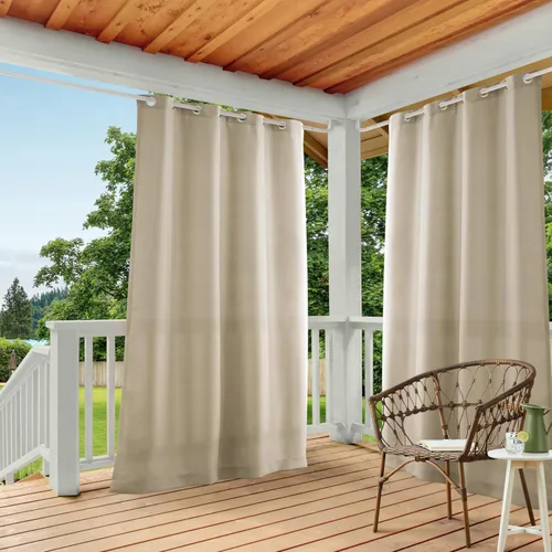 Vista 96 de TOWN & COUNTRY BASICS Cabana Cortinas Sólidas de Peso Pesado para Interiores y Exteriores, Opacidad de Filtrado de Luz con Parte Superior de Ojales