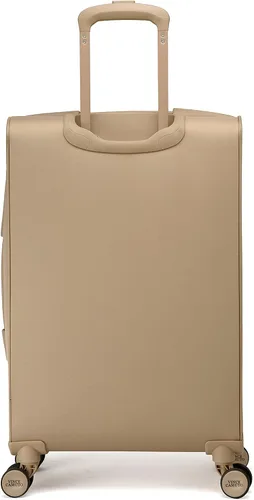 Vista 2 de Vince Camuto - Carrito rígido extensible y ligero con ruedas giratorias dobles, Bronceado, 2 Pc Set (2024)