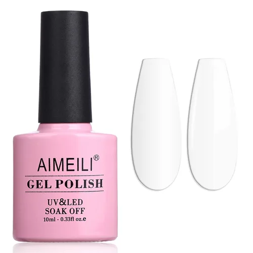 Vista 29 de AIMEILI Soak Off U V LED Esmalte de uñas de gel negro, sin hema, libre de crueldad, arte de uñas vegano, Blackpool (007) 0.3 fl oz