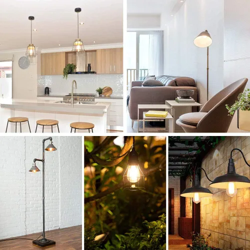 Vista 7 de Bombillas LED vintage regulables Edison equivalentes a 100 W, 8 W, 1200 lúmenes, base E26, bombilla de filamento LED, 2700 K, blanco cálido