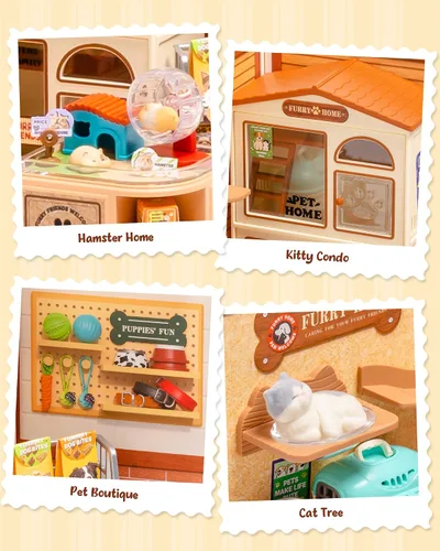 Vista 3 de Rolife Super Creator - Juego de bloques de construcción de casas pequeñas para muñecas pequeñas, kits de modelos de plástico para adolescentes de 14