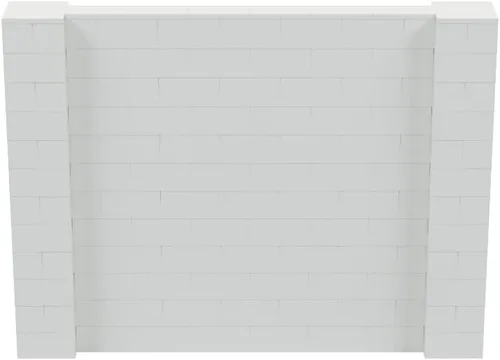 Vista 160 de EverBlock Kit de pared de 5 x 4 pies Bloques de construcción modulares Sistema de pared para edificios, pantallas y estructuras Divisor