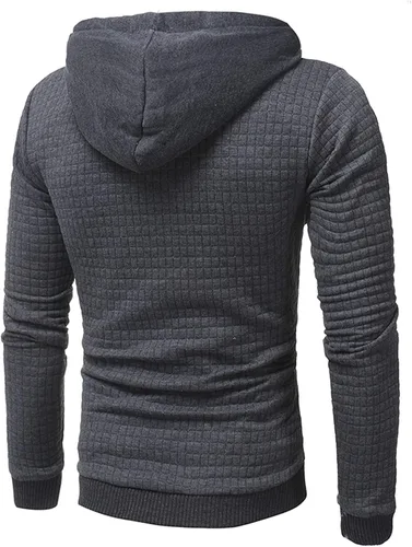 Vista 3 de Cropped Hoodie for Men Cotton Long Sleeve Lightweight Tops with Hood Print Graphic Loose Fit Athletic Pullover