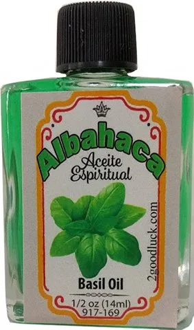 Vista 2 de Albahaca, Aceite Espiritual Con 1 Dram Perfume Set para Magia y Rituales. Aceite Espiritual Albahaca Para Rituales Y Magia.