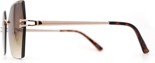 Vista 3 de Gafas de sol geométricas sin montura lente oceánica para mujer