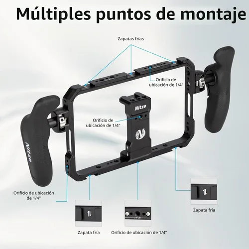 Vista 3 de Nitze Soporte universal para teléfono inteligente - T-MP01B