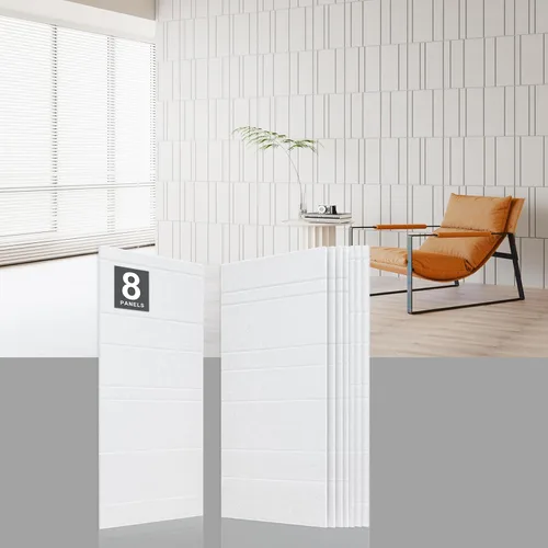 Vista 10 de Paquete de 6 paneles de pared insonorizados engrosados, paneles acústicos de borde biselado de alta densidad de 15.75" X 31.5" X 0.47", paneles