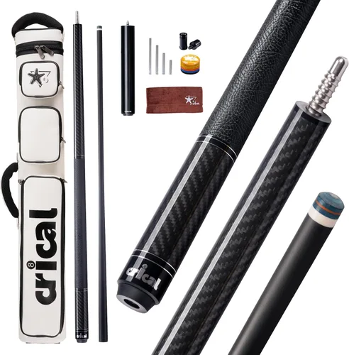 Vista 11 de CRICAL Pro Taper Carbon Fiber Pool Cue, Low Deflection Billiards Cue Stick