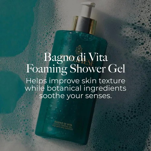 Vista 2 de Borghese Bagno di Vita Gel de baño y ducha suave espumoso - Gel de baño hidratante de aromaterapia con tomillo, manzanilla y aceite de almendras