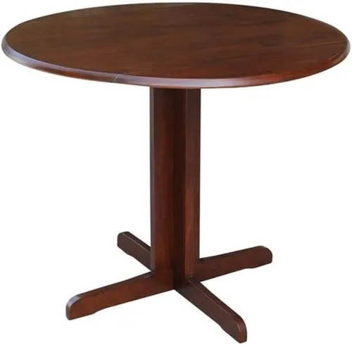 Vista 11 de International Concepts - Mesa de comedor de doble hoja caída, 36 pulgadas, color negro