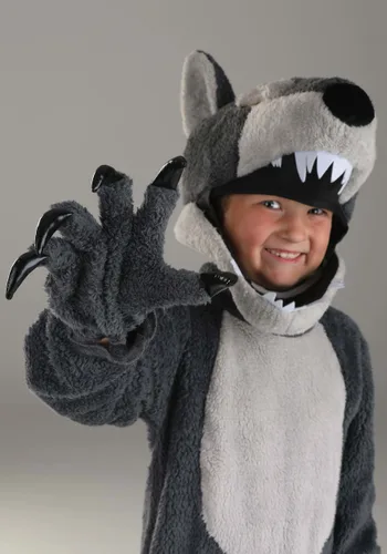 Vista 4 de Disfraz Wolf Jawesome para Niños Multicolor