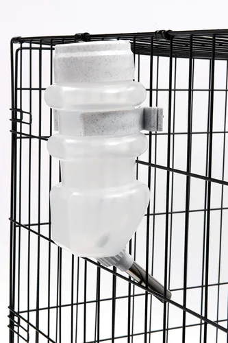 Vista 6 de Botellas de agua sin goteo Lixit Top Fill para perros. (44 fl oz (paquete de 2), blanco)