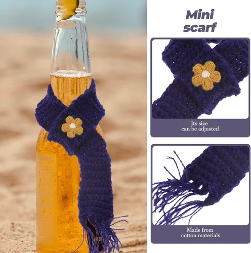 Vista 4 de EXCEART 10 piezas mini muñeca decorativa bufanda de muñeca DIY bufanda kawaii mini bufanda mini casa muñeca bufanda suministro de botella de vino