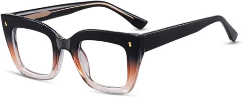 Vista 2 de Lentes de lectura de ojo de gato para mujer, estilo Oprah, luz azul funky flexible, para lectura de computadora