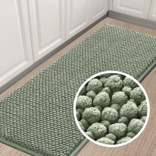 Vista 10 de Turquoize Alfombras de baño de felpilla antideslizante para baño, 17 x 24 pulgadas, extra suaves y absorbentes, lavables a máquina, perfectas