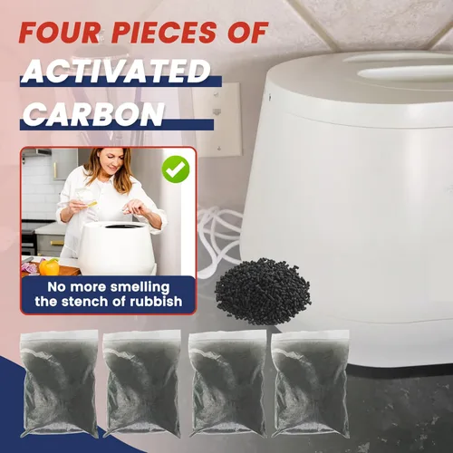 Vista 2 de Paquete de 8 recambios de filtro absorbente de olores para compostador de cocina Lomi, filtros de carbón activado de repuesto, compatibles con Lomi