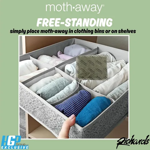 Vista 8 de Richards Homewares Moth Away - Repelente natural no tóxico a base de hierbas, 6 sobres jumbo