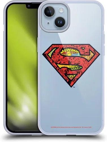 Vista 9 de Head Case Designs Officially Licensed Superman DC Comics Collage 80th Anniversary Gel Case [Military Grade Protection] Compatible with Apple iPhone