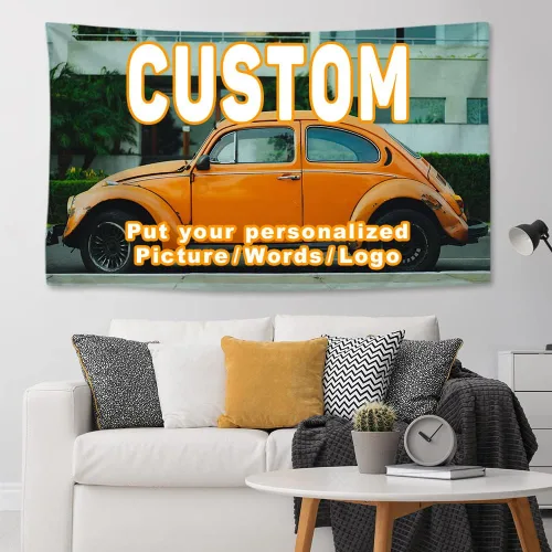 Vista 15 de KafePross Tapiz personalizado para colgar en la pared, 30 x 30 pulgadas, personaliza tu imagen, texto, dormitorio, pancarta para dormitorio