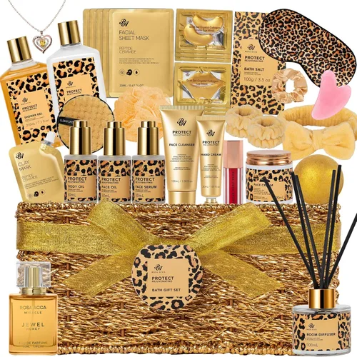 Vista 17 de 35 piezas de regalos de Navidad para mujeres y hombres, cesta de regalo de baño y cuerpo de carbón, kit de cuidado de la piel facial, regalo