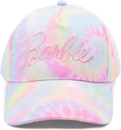 Vista 2 de Barbie Gorra para niñas Sombrero Snapback ajustable con teñido anudado multicolor para niños y adolescentes Gorra bordada con ala curvada