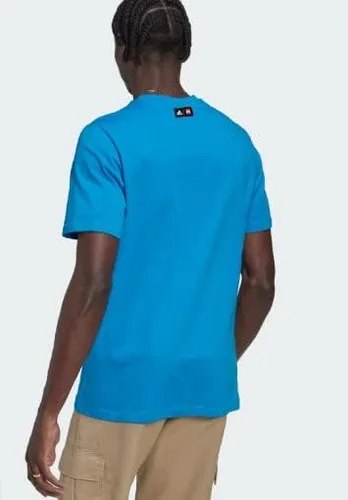 Vista 3 de adidas Soccer X Lego Soccer Graphic Camiseta para hombre, color azul brillante