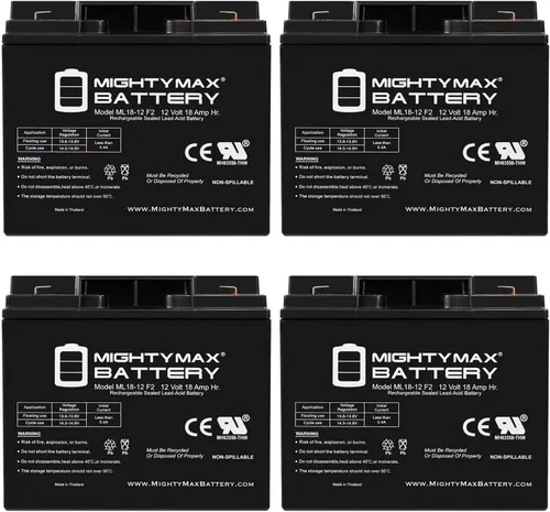Vista 10 de Mighty Max Battery ML18-12F2-12 voltios 18 AH, terminal F2, batería recargable SLA AGM