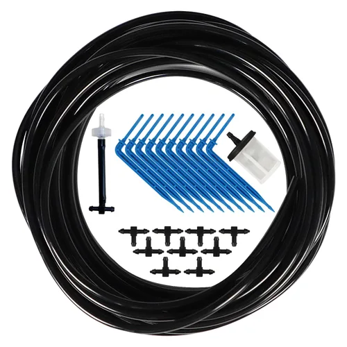 Vista 10 de JIYANG - Kit de riego automático solar por goteo, dispositivo de riego automático automático fácil de bricolaje compatible con plantas de macetas, 6