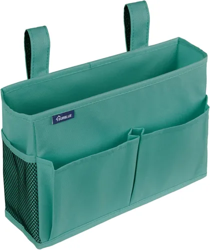 Vista 26 de Surblue Organizador de cama colgante para mesita de noche, bolsa de almacenamiento con bolsillo para literas y camas de hospital, habitaciones