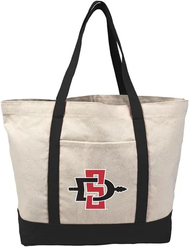 Vista 30 de Campus Lab Bolsa de lona con logotipo primario colegiado con bolsillo externo, bolsa de hombro reutilizable para ir de compras, playa Águilas A&m