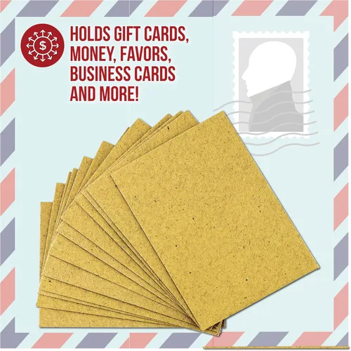 Vista 2 de Iconikal Sobres Kraft para ocasiones especiales, 4 x 2.75 pulgadas, 100