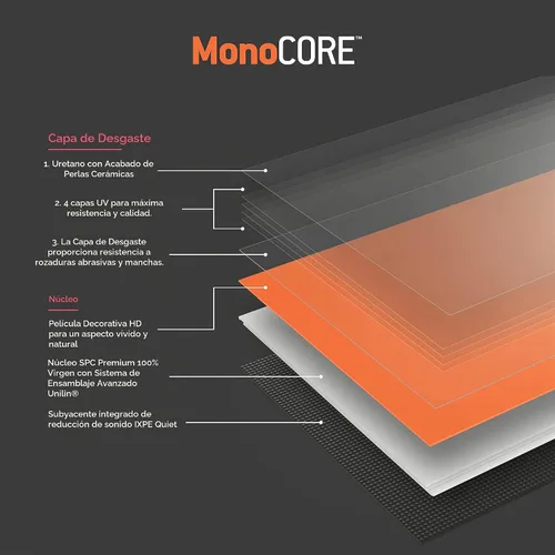Vista 8 de Lucida Surfaces Azulejos de vinilo de lujo Pisos entrelazados para instalación de bricolaje Tablones de aspecto de color sólido Creamsicle
