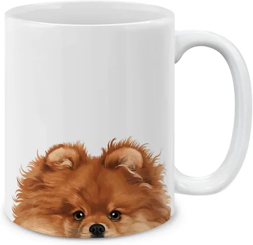 Vista 16 de MUGBREW Taza de té de cerámica bicolor blanco y naranja con gato atigrado Gatito, 11 oz