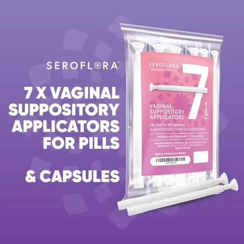 Vista 8 de SEROVERA Seroflora - Aplicadores de supositorios de ácido bórico para mujer, envueltos individualmente, paquete de 7