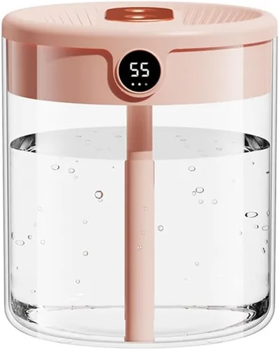Vista 10 de Humidificador, humidificador de escritorio personal USB de 2L con luz nocturna, boquilla doble, humidificador de aire silencioso para el hogar