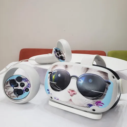 Vista 3 de VR Stickers Decal for Oculus Quset 2, LCHH Skin Stickers Compatible with Meta Quest 2