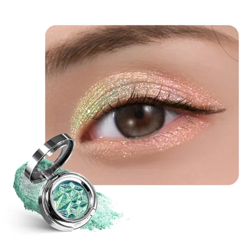 Vista 18 de CHARMACY Star Bomb - Sombra de ojos multicolor con purpurina, paleta de sombras de ojos que cambian de color, sombras de ojos en crema altamente