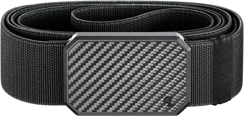 Vista 15 de Groove Life - Cinturón de nailon elástico para hombre con hebilla magnética de aluminio