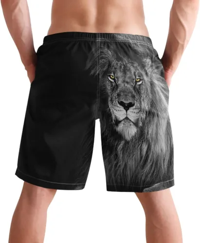 Vista 3 de visesunny Pantalones cortos de playa novedosos para hombre, secado rápido, deportes, correr, natación, pantalones cortos, trajes de baño, forro