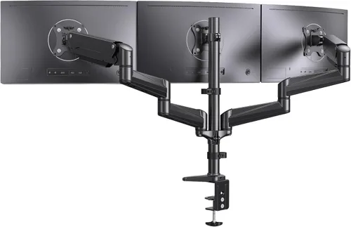 Vista 9 de ErGear Brazo de monitor doble, soporte de monitor ajustable completo para pantallas de 13 a 32 pulgadas, soporte de monitor de computadora