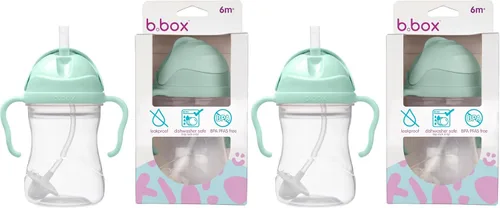 Vista 14 de b.box Vaso para beber con popote abatible, bebe desde cualquier ángulo, popote pesado, a prueba de derrames, a prueba de fugas y de fácil agarre
