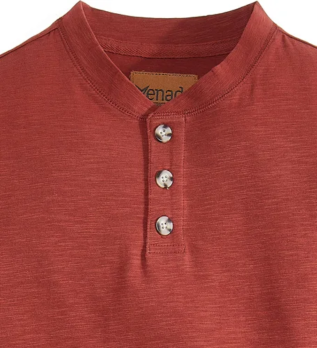 Vista 2 de Venado Henley - Camiseta de manga larga y material flexible para hombre
