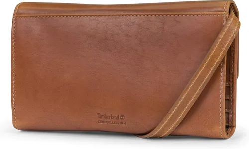 Vista 3 de Timberland Cartera de cuero RFID para mujer con correa cruzada desmontable
