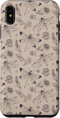 Vista 11 de Vintage Dragonfly Tan Sand Beige Wildflower Floral Flower Case for iPhone 16