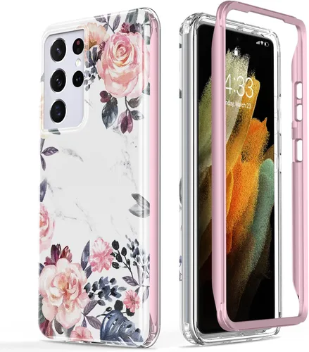 Vista 20 de Esdot Funda para Samsung Galaxy S21 Ultra, Grado Militar Pasa Prueba de Caída de 21 pies, Cubierta Resistente con Diseños de Moda para Mujeres